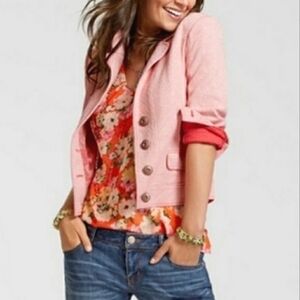 CAbi Red Tweed Soft Blazer Suit Jacket #5301 Amelia